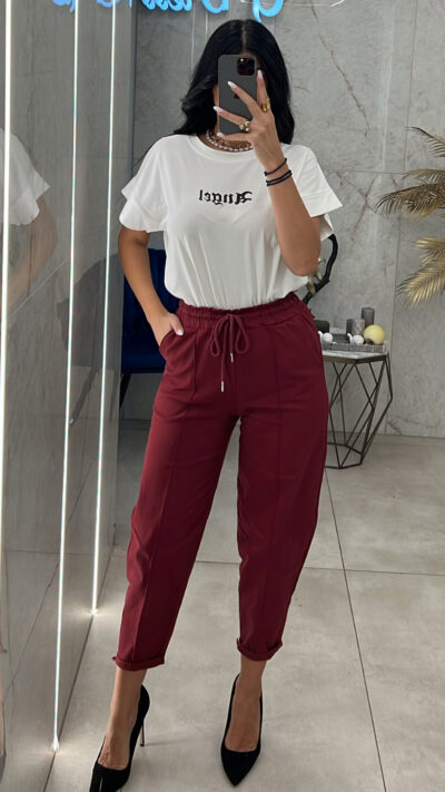 Παντελόνι Ψηλόμεσο-22330/Μπορντώ