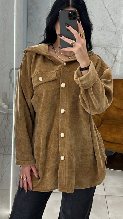 Κοτλέ Oversized Πουκάμισο/Ταμπά