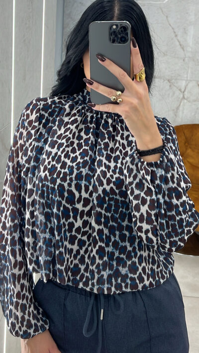 Μπλούζα Μουσελίνα Λεοπάρ