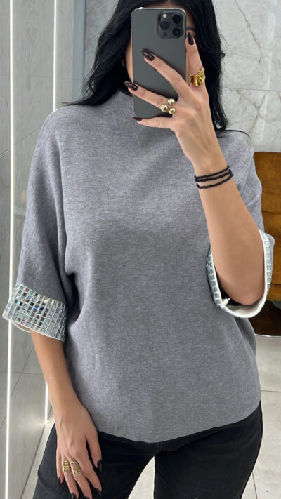 Πλεκτή Μπλούζα Mirrors/Γκρι