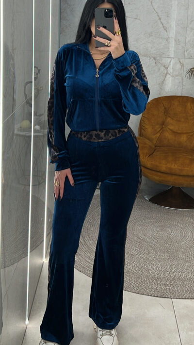 Σετ Φόρμας Βελουτέ Λεοπάρ Ρίγα/Πετρόλ