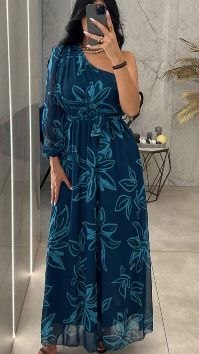 Φόρεμα Μaxi/Πετρόλ