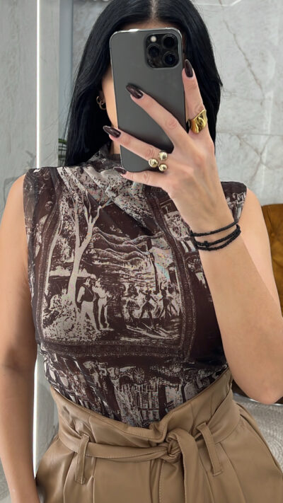 Μπλούζα 5172/Καφέ