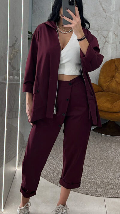 Σετ casual 3131/Μπορντώ