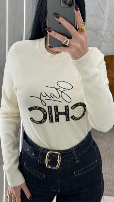 Μπλούζα Πλεκτή Υ2693/Εκρού