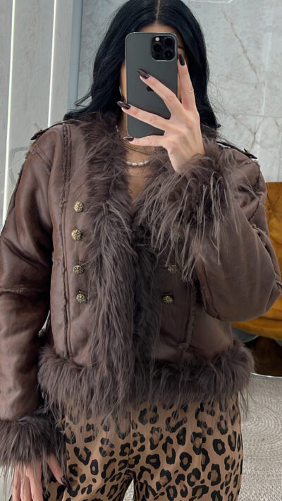 Τζάκετ 30055/Καφέ