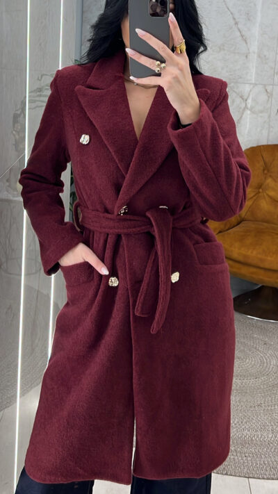 Παλτό 9418/Βυσσινί