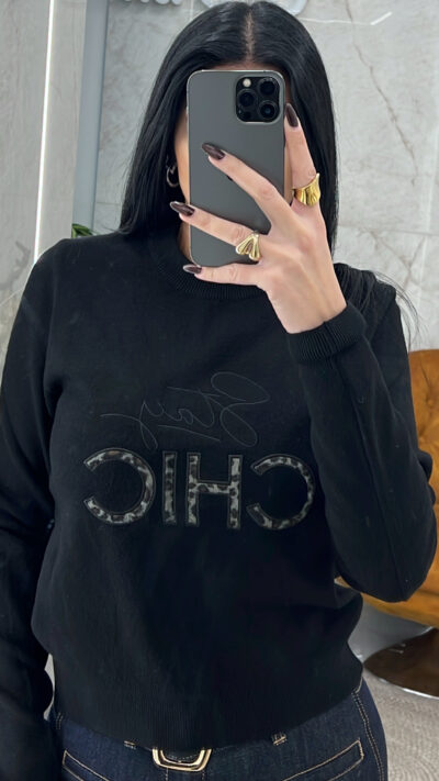 Μπλούζα Πλεκτή Y2693/Μαύρο