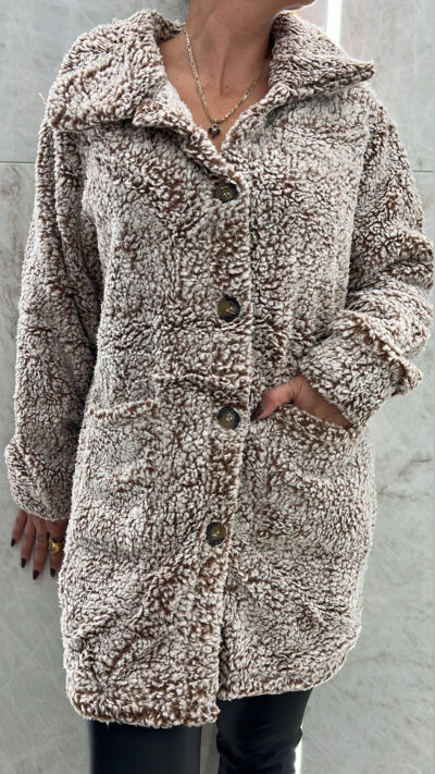 Ζακέτα Teddy 3935/Καφέ