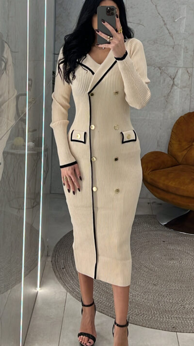 Φόρεμα Πλεκτό 18393/Μπεζ