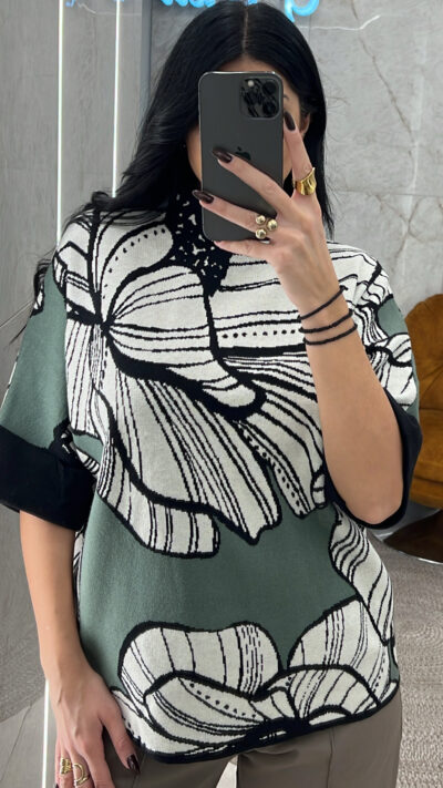 Μπλούζα Πλεκτή HL585/Χακί