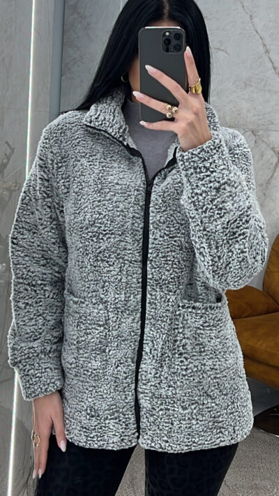 Τζάκετ Teddy 3933/Γκρι
