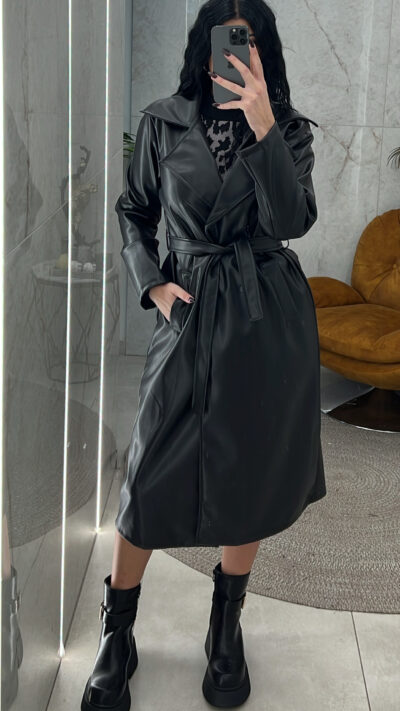 Παλτό δερματίνη 25745