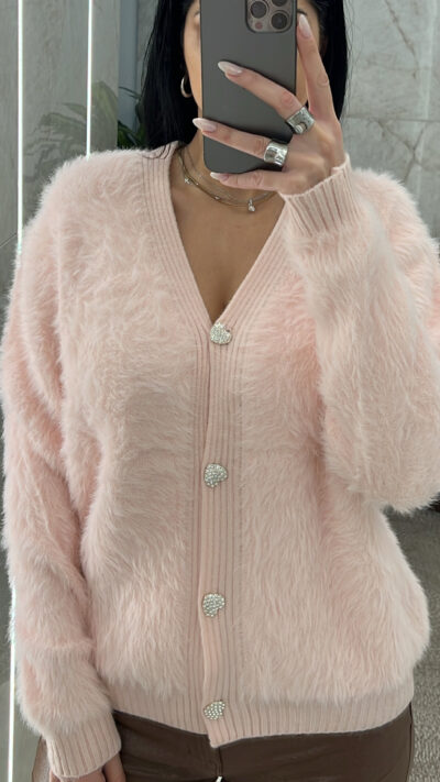 Ζακέτα Χνουδωτή 5157/Ροζ