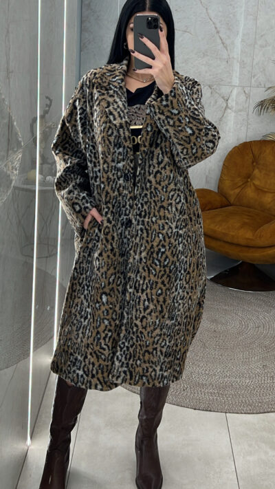 Παλτό animal oversized
