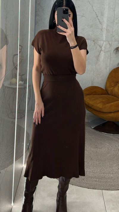 Σετ πλεκτό 5341/Καφέ