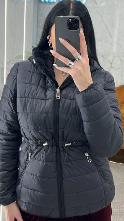 Μπουφάν Διπλής Όψης BL2326/Μαύρο