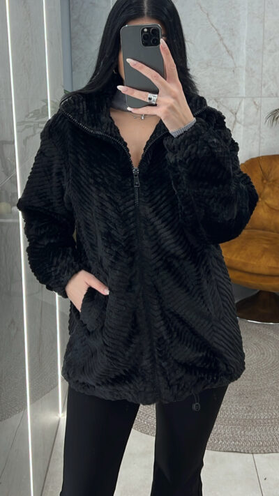 Ζακέτα Γούνινη 14914/Μαύρο