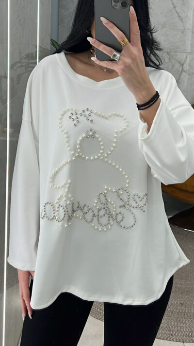 Φούτερ με Αρκουδάκι 31265/ Λευκό