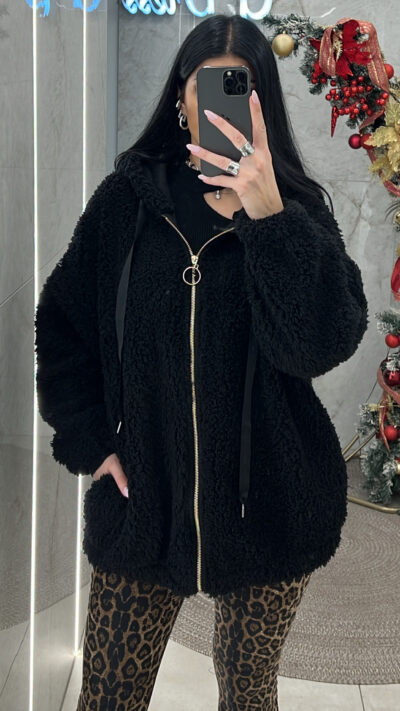 Ζακέτα Μπουκλέ 91289/Μαύρο