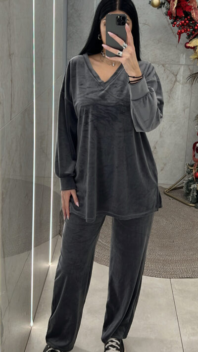 Σετ βελουτέ 3116/Γκρι