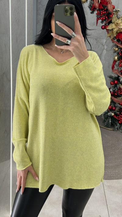 Μπλούζα με Ασημοκλωστή 3377/Κίτρινο