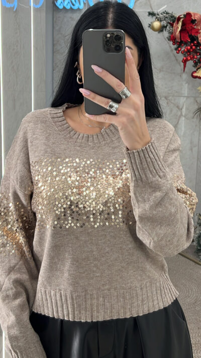 Μπλούζα Πλεκτή με Πούλιες 9126/Πούρο