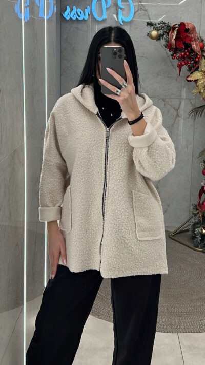 Ζακέτα Μπουκλέ 2134/Εκρού