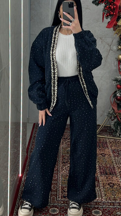 Σετ Φόρμας με Στρας RT723/Μπλε