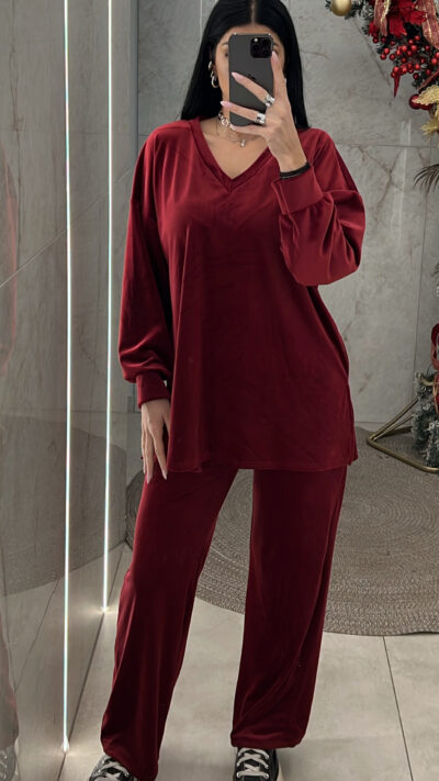 Σετ βελουτέ 3116/Μπορντό