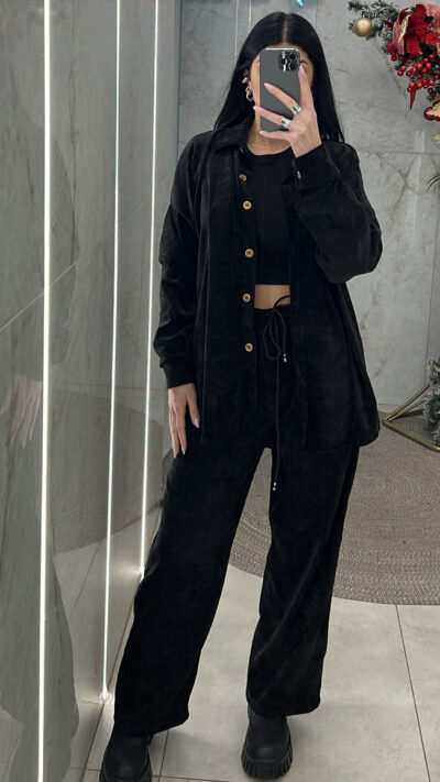 Σετ Βελουτέ 3185/Μαύρο