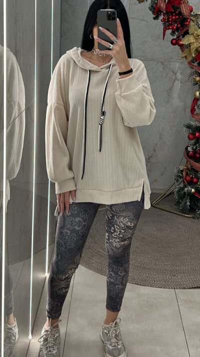 Κολάν εμπριμέ 543219/Γκρι