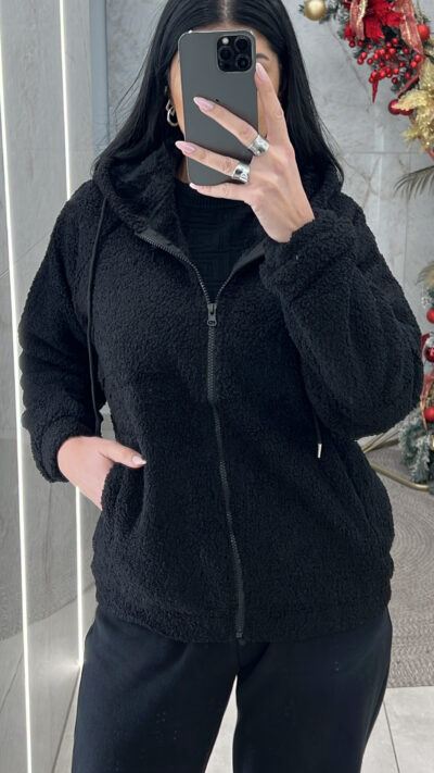 Ζακέτα τέντυ 12356/Μαύρο