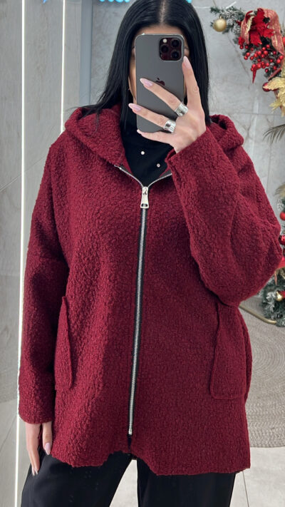 Ζακέτα Μπουκλέ 2134/Μπορντώ