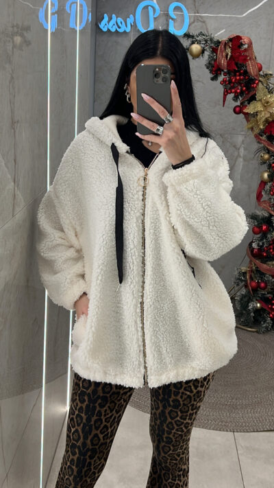 Ζακέτα Μπουκλέ  91289/Λευκό