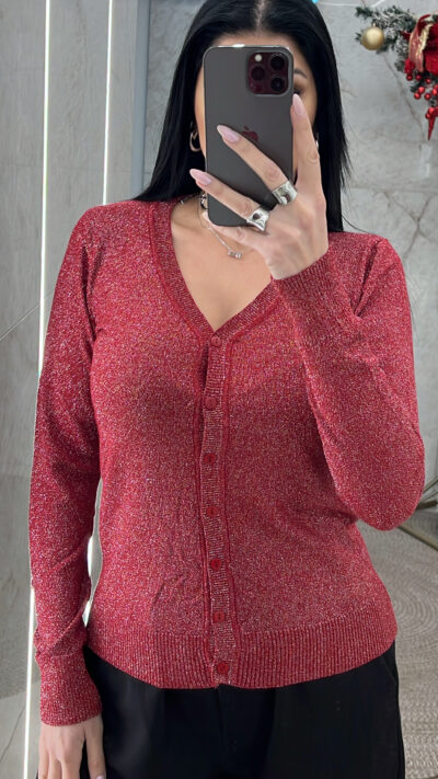 Ζακέτα Λούρεξ 725/Κόκκινη