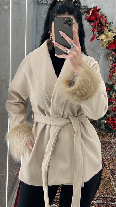 Παλτό 80350/Εκρού