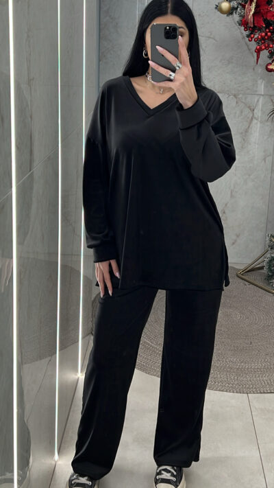 Σετ βελουτέ 3116/Μαύρο