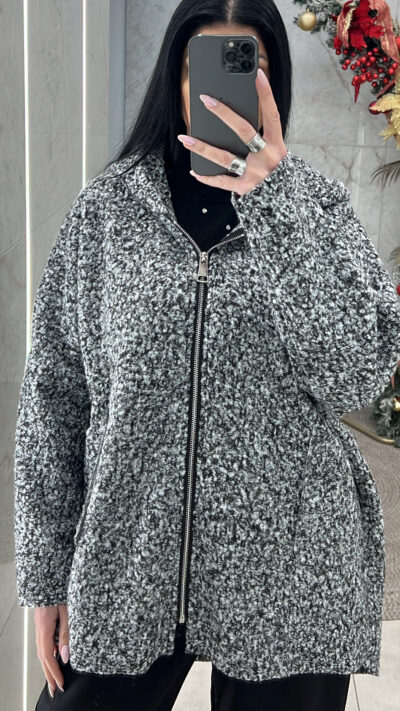 Ζακέτα Μπουκλέ 2134/Γκρι