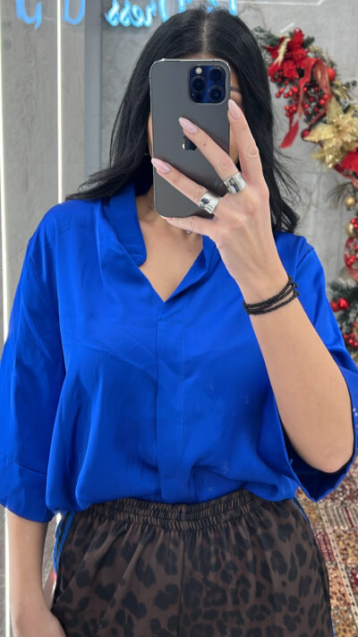 Πουκαμίσα Σατέν 90809/Μπλε