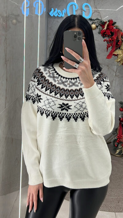 Μπλούζα πλεκτή 12304/Λευκή