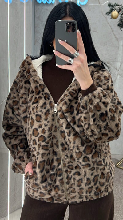 Γουνάκι Λεοπάρ MR3117/Καφέ