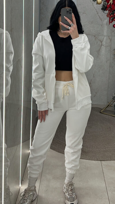 Σετ φόρμας με ζακέτα 9630/Λευκό
