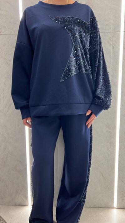 Σετ με αστέρι παγιέτα 58600/Μπλε