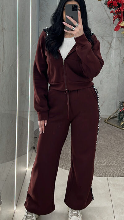 Σετ με παγιέτα RT705/Μπορντό