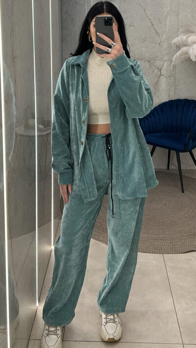 Σετ Βελουτέ 3185/Γαλάζιο