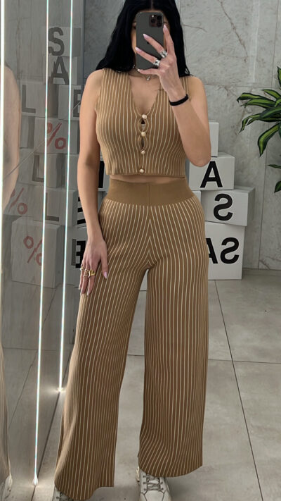 Σετ Πλεκτό ΤΥ1234/ Κάμελ