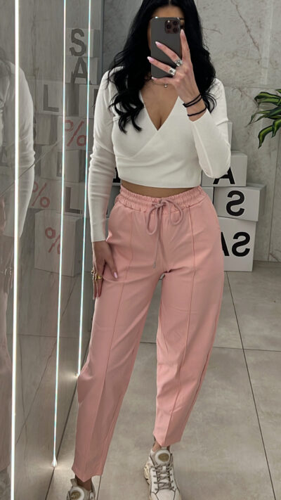 Παντελόνι ψηλόμεσο 22330/Ρόζ