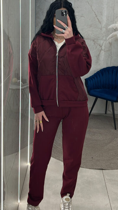 Σετ Φόρμας Καπιτονέ 6579 / Μπορντώ