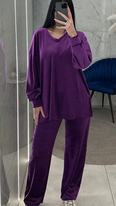 Σετ βελουτέ 3116/Μωβ